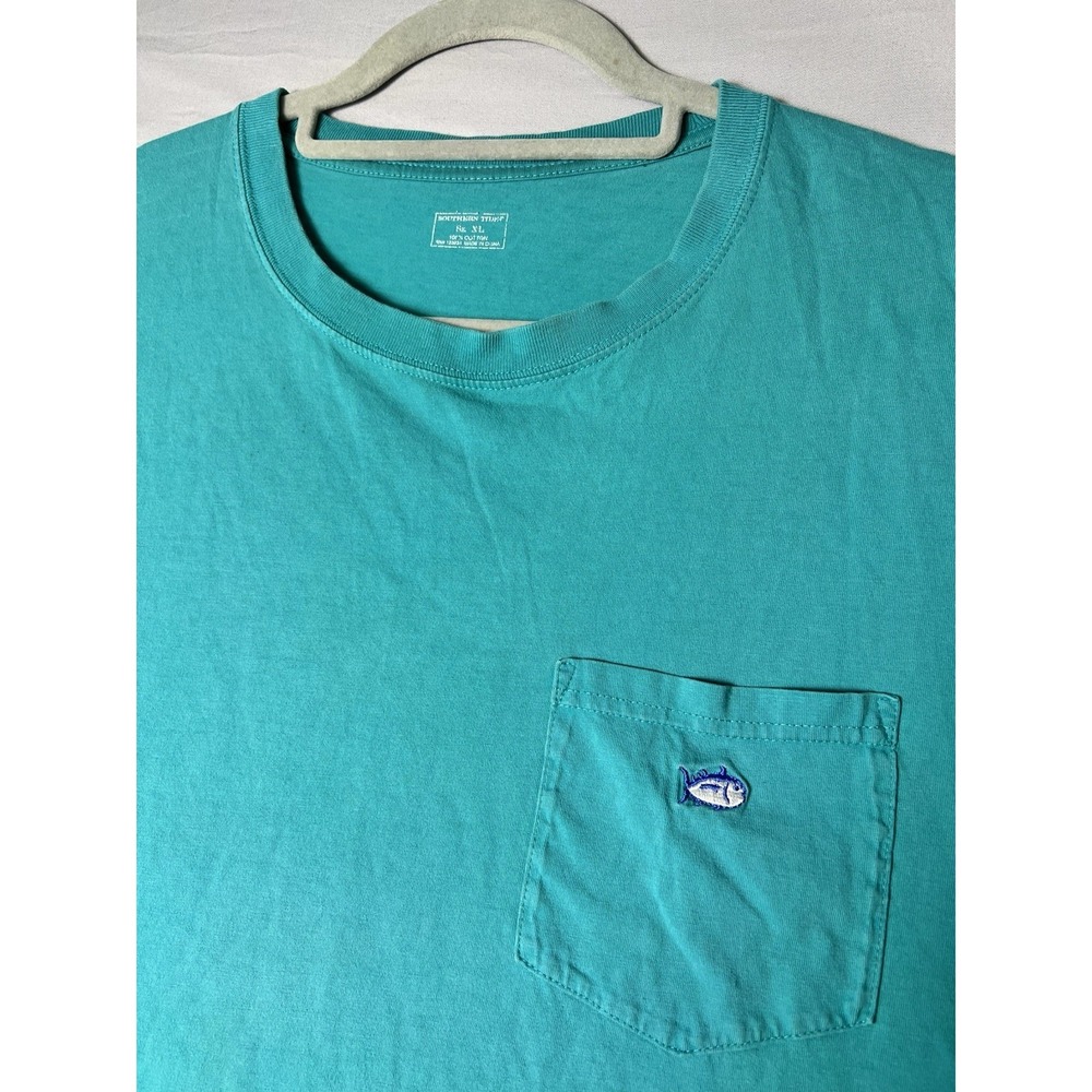SOUTHERN TIDE THE SKIPJACK TEAL LOGO ADULT MEN'S T-SHIRT XL 100% COTTON